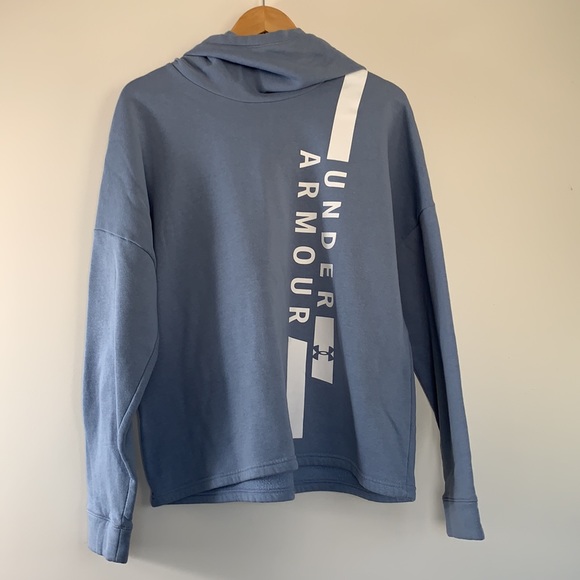 Under Armour Blue Funnel Neck Hoodie XL UA - Picture 1 of 4